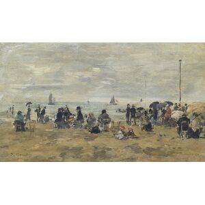 Legendarte Tableau Trouville scene de plage Eugene Boudin 50x80cm