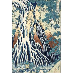 Legendarte Tableau la chute d'eau de Kirifuri au Mont Kurokami K. Hokusai 60x90cm