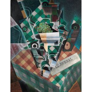 Legendarte Tableau nature morte a la nappe a carreaux Juan Gris 80x100cm