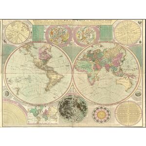 Legendarte Tableau cartographie ancienne carte No.59 80x100cm