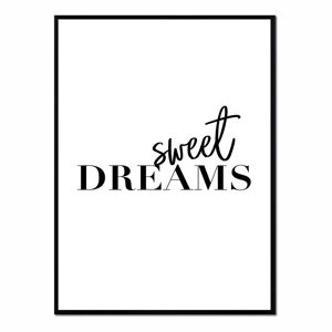 Momark Affiche avec cadre noir - Sweet Dreams - 50x70