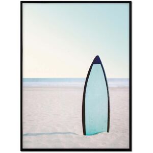 Momark Affiche avec cadre noir - Planche de surf - 50x70