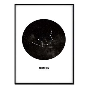 Momark Affiche avec cadre noir - Aquarium - 50x70