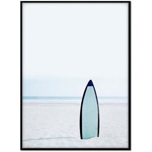 Momark Affiche avec cadre noir - Planche de surf au lever du soleil - 50x70