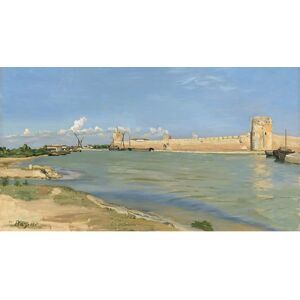 Legendarte Tableau Les Remparts D'Aigues-Mortes Frederic Bazille 50x90cm