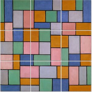 Legendarte Tableau Composition en Dissonances - Theo van Doesburg 150x150cm