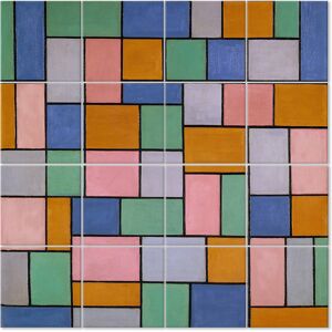 Legendarte Tableau Composition en Dissonances - Theo van Doesburg 200x200cm