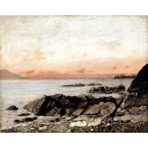 Legendarte Tableau - Le Coucher Du Soleil. Vevey, Suisse - Gustave Courbet 60x75