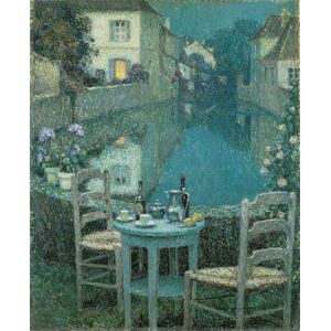 Legendarte Tableau - Une Petite Table Au Crepuscule - Henri le Sidaner 60x75cm