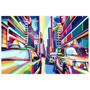 Legendarte Tableau impression sur toile - Geometries dans la Ville 60x90cm