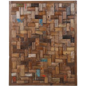 MOYCOR Panneau morceaux en bois multicolores 80x100 cm