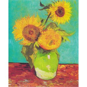 Legendarte Tableau vase avec trois tournesols Vincent Van Gogh 80x100cm