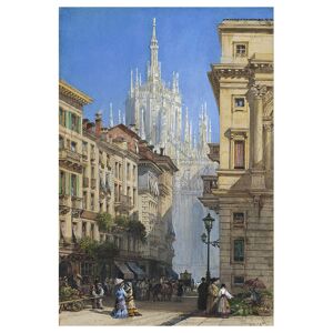 Legendarte Tableau Le Duomo de Milan depuis une Rue Secondaire William Wyld 60x90