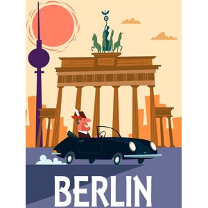 Hexoa Tableau un week end a berlin imprime sur toile 60x90cm