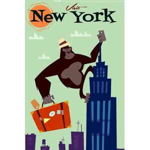 Hexoa Tableau king- kong imprime sur toile 80x120cm