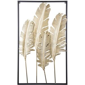 Present Time Decoration murale design metal l. 53 x l. 89 cm noir et