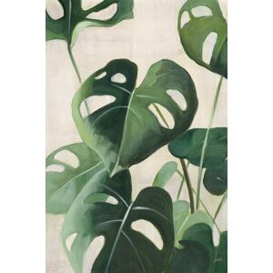Hexoa Tableau Aquarelle tropicale imprime sur toile 80x120cm