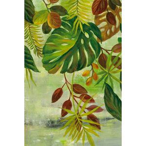 Hexoa Tableau Feuillage tropical imprime sur toile 80x120cm