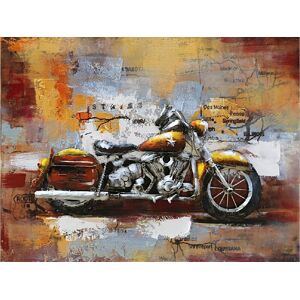 DECO-MURALE.shop Tableau relief en metal harley et usa 80x60