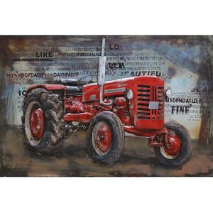 DECO-MURALE.shop Tableau relief en metal tracteur 120x80