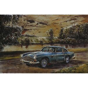 DECO-MURALE.shop Tableau relief en metal aston martin db5 120x80