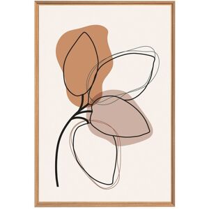 Ceanothe Tableau mural encadre illustration d'une fleur 65x97 cm