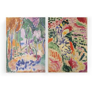 Surdic Set 2 Peintures sur toile 60x40 imprime HD Bois Matisse