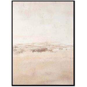 Momark Affiche avec cadre noir - coups de pinceau abstraits - 50x70