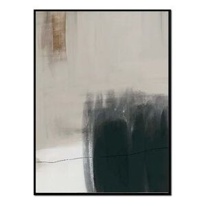Momark Affiche avec cadre noir - coups de pinceau abstraits - 50x70
