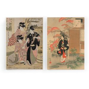 Surdic Set 2 Peintures sur toile 60x40 imprimees art japonais