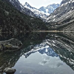 Ceanothe Tableau sur toile lac de Gaube 90x90 cm