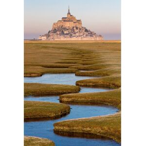 Ceanothe Tableau sur toile zizag Mont-Saint-Michel 65x97 cm