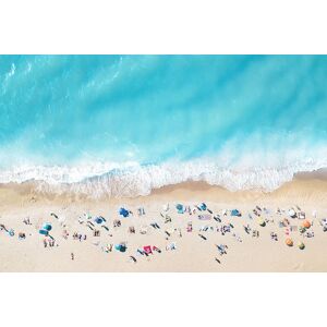 Hexoa Tableau plage beach lovers for ever toile imprimee 120x80cm