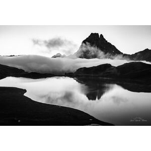 Hexoa Tableau noir et blanc pic du midi d'ossau toile imprimee 120x80cm