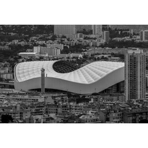 Hexoa Tableau Tableau photo velodrome toile imprimee 120x80cm