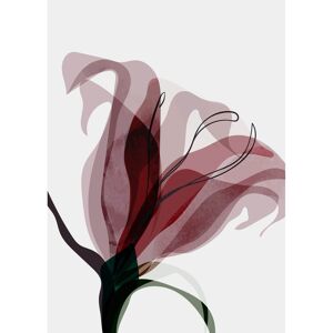 Ceanothe Tableau sur toile fleur abstraite 65x97 cm