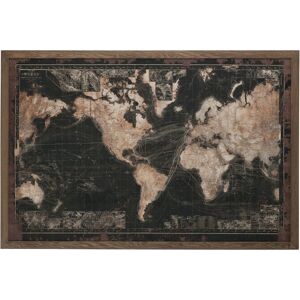 ReCollection Tableau Cartes du monde Bois Marron