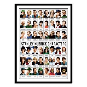 Wall Editions Affiche 50x70 cm et cadre noir - Stanley Kubrick characters - Olivier