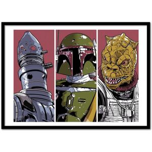 Wall Editions Affiche 50x70 cm et cadre noir - Bounty Hunters - Joshua Budich