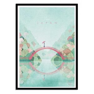 Wall Editions Affiche 50x70 cm et cadre noir - Visit Japan Version 2 - Henry Rivers