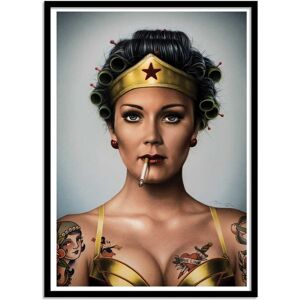 Wall Editions Affiche 50x70 cm et cadre noir - Girl Power - Alexandre Granger