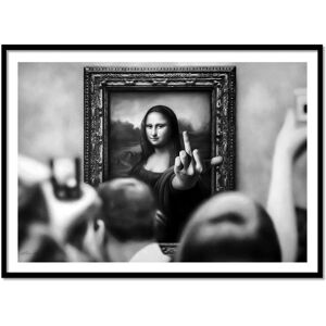 Wall Editions Affiche 50x70 cm et cadre noir - Mona Fed up - Alexandre Granger