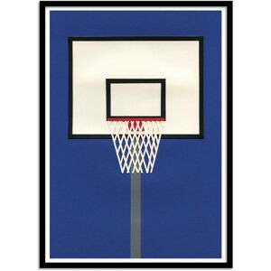 Wall Editions Affiche 50x70 cm et cadre noir - Oakland Basketball Team - Rosi Feist