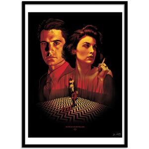 Wall Editions Affiche 50x70 cm et cadre noir - Twin Peaks - Joshua Budich