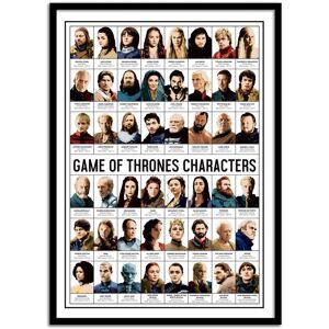 Wall Editions Affiche 50x70 cm et cadre noir - Game of Thrones Characters - Olivier