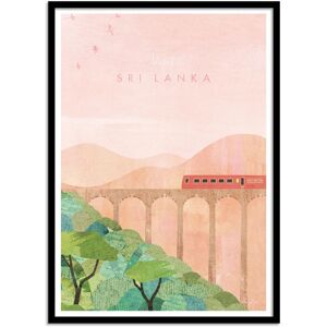 Wall Editions Affiche 50x70 cm et cadre noir - Visit Sri Lanka - Henry Rivers