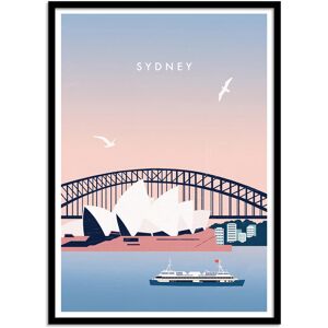 Wall Editions Affiche 50x70 cm et cadre noir - Sydney - Katinka Reinke