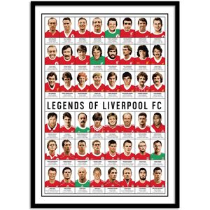 Wall Editions Affiche 50x70 cm et cadre noir - Legends of Liverpool FC - Olivier Bo