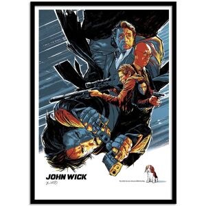 Wall Editions Affiche 50x70 cm et cadre noir - John Wick - Joshua Budich