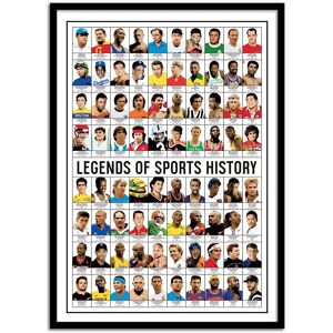 Wall Editions Affiche 50x70 cm et cadre noir - Legends of Sports History - Olivier